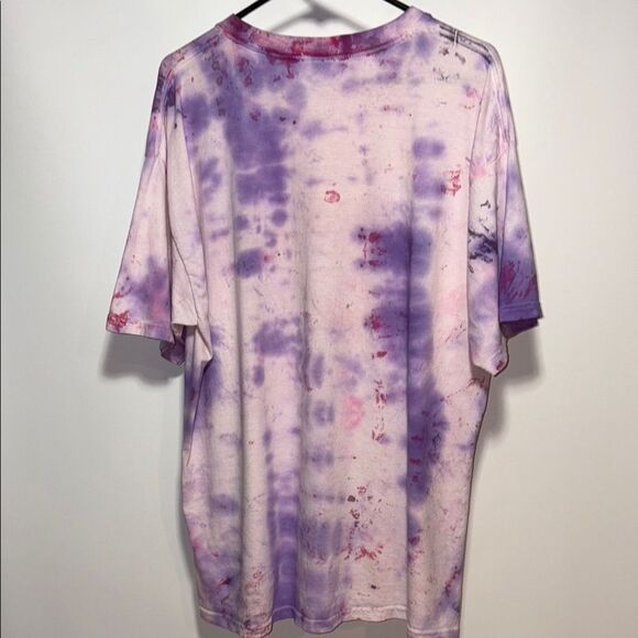 Gildan Purple and Pink Tie-Dye Short Sleeve Tee - Picture 4 of 7